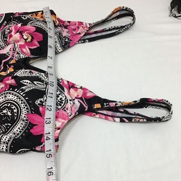Maxine Of Hollywood Floral Print One Piece Swimsuit Good Condition Size 16 - Picture 9 of 12